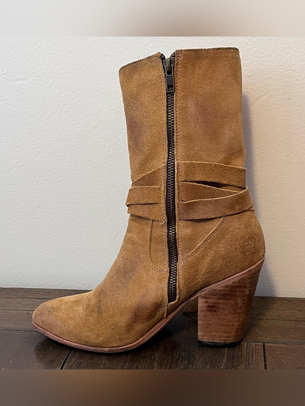 Freebird by Steven Tan Suede Tie-Wrap Ankle Boots - Picture 5 of 12